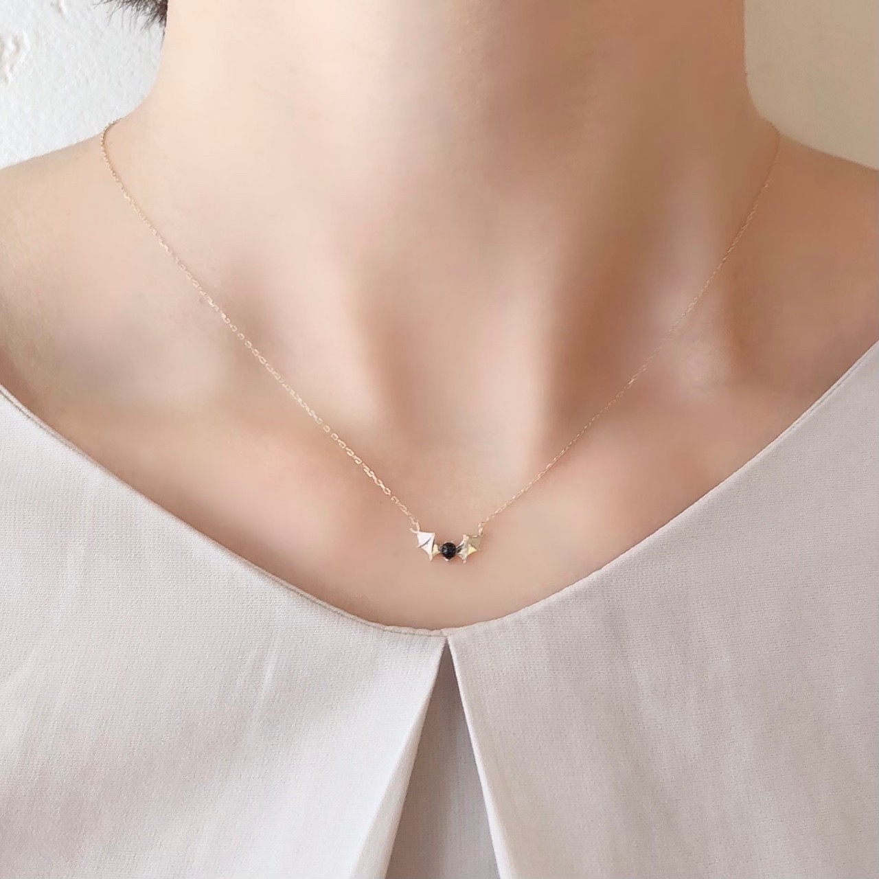 「こうもり」ネックレス・ピアス-2