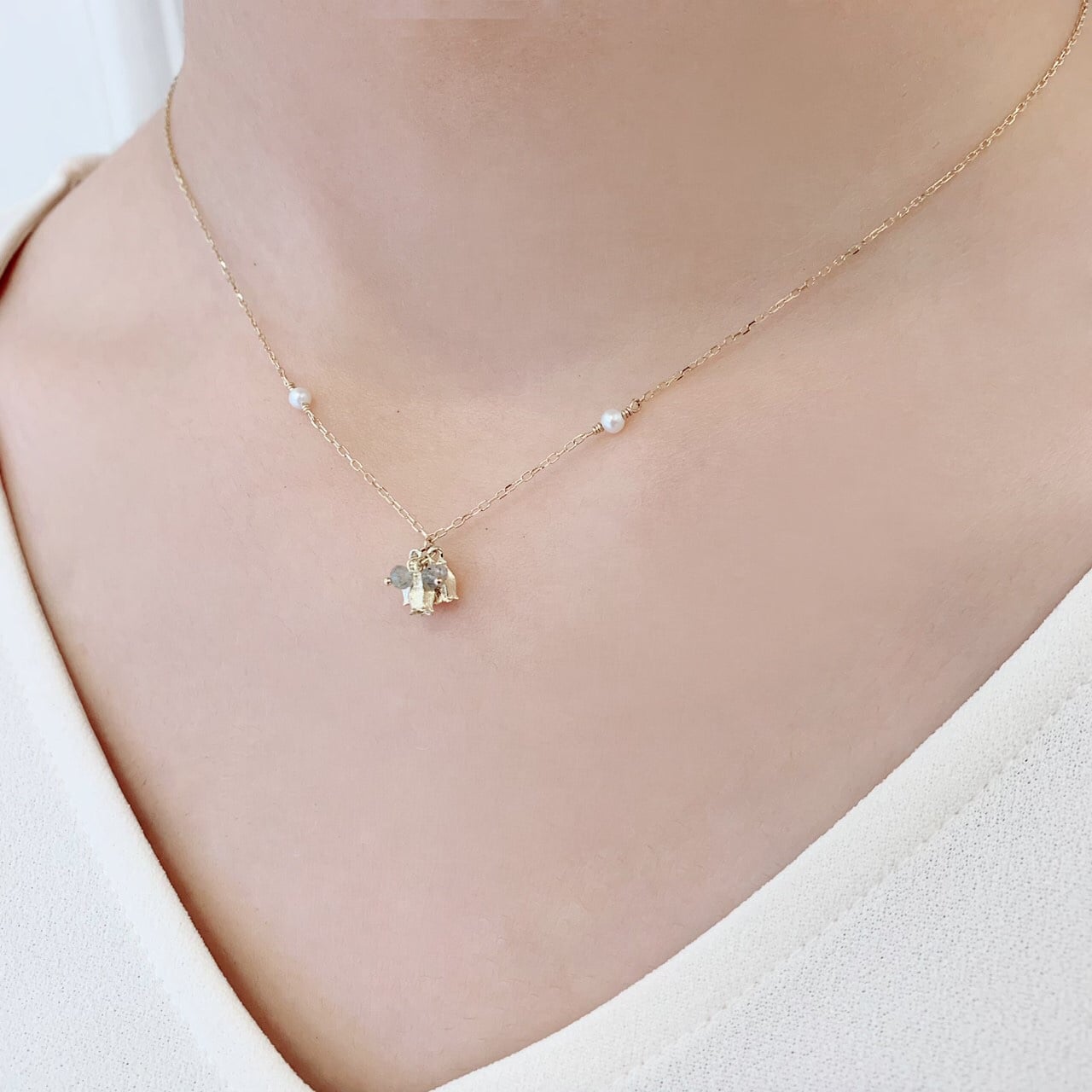 「すずらん」ピアス,ネックレス-2